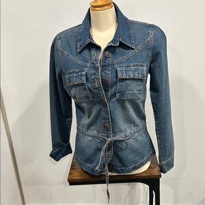 Jacob Annexe Jean Jacket with Draw string Classic Blue Women's Jean Jacket